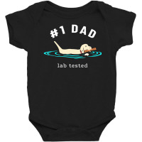 Mens Lab Dad Yellow Labrador Retriever %231 Dad Lab Tested Baby Bodysuit | Artistshot