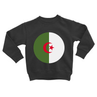 Flag Of Algeria .black Toddler Sweatshirt | Artistshot