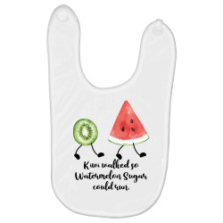 kiwi walked so watermelon sugar could run for light Baby Bibs | Artistshot