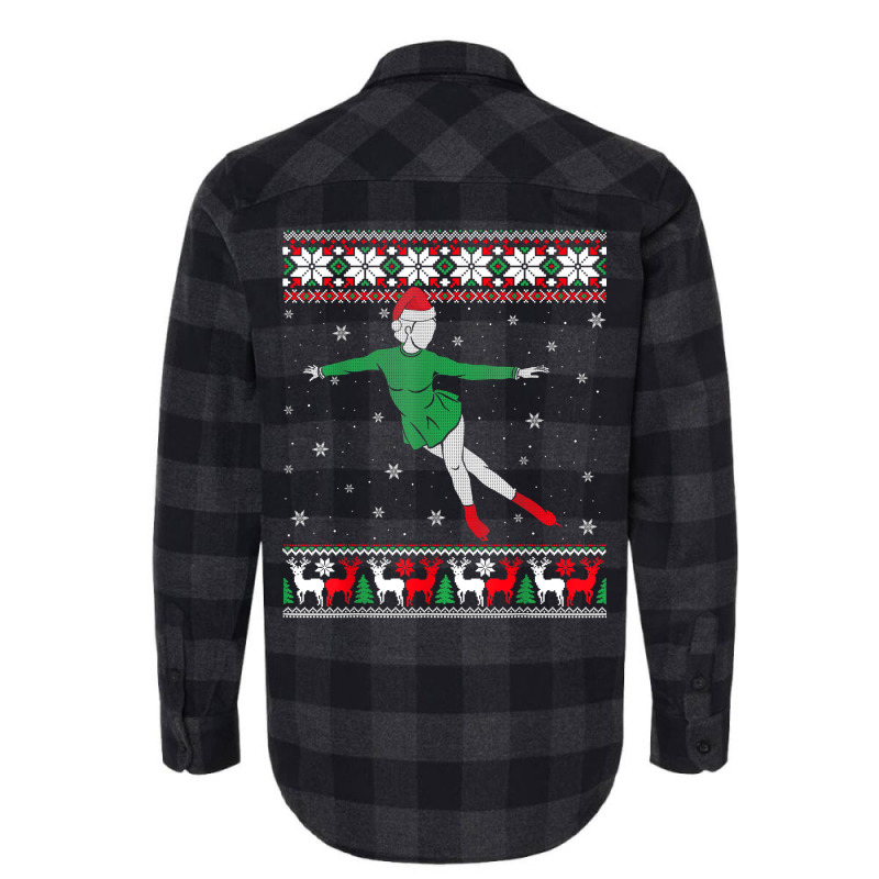 Figure Skating Dancer Ice Skate Dancing Happy Holidays T Shirt Flannel Shirt by marge3nstbo | Artistshot