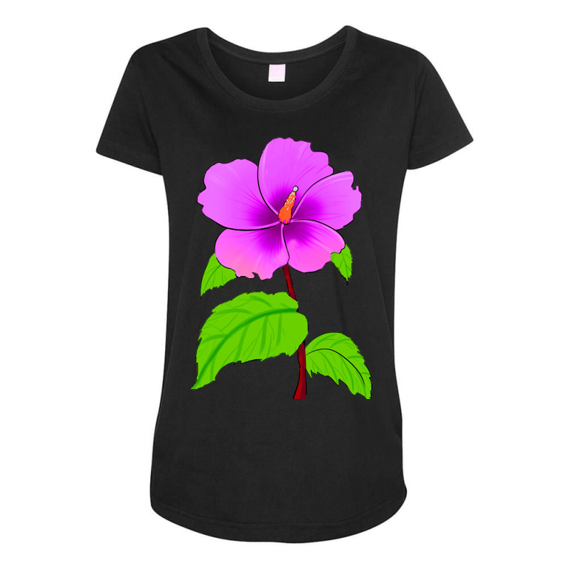 Flower Purple Maternity Scoop Neck T-shirt by Box Bingham | Artistshot