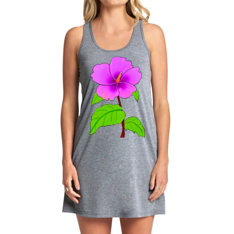 Flower Purple Tank Dress by Box Bingham | Artistshot