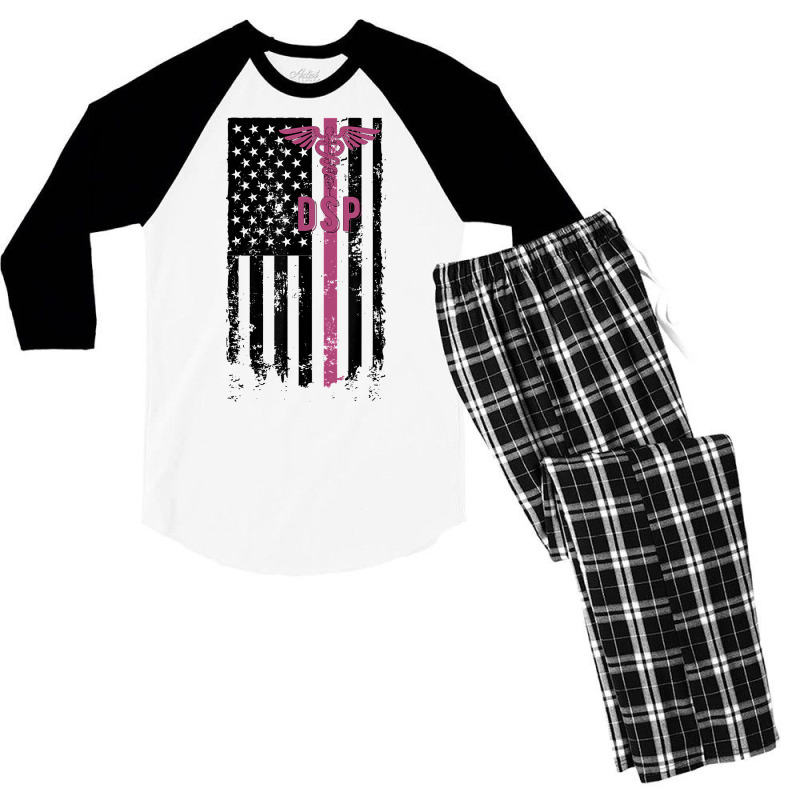 Dsp Us Flag Direct Support Professional Week T Shirt Men's 3/4 Sleeve Pajama Set | Artistshot