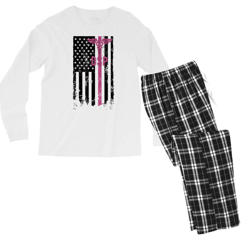 Dsp Us Flag Direct Support Professional Week T Shirt Men's Long Sleeve Pajama Set | Artistshot