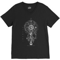 Microcosmos Godhead Occult Sacred Geometry V-neck Tee | Artistshot