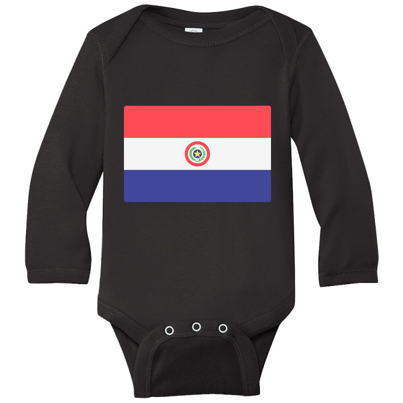 Flag Of Paraguay Long Sleeve Baby Bodysuit by Pannell Quintero | Artistshot