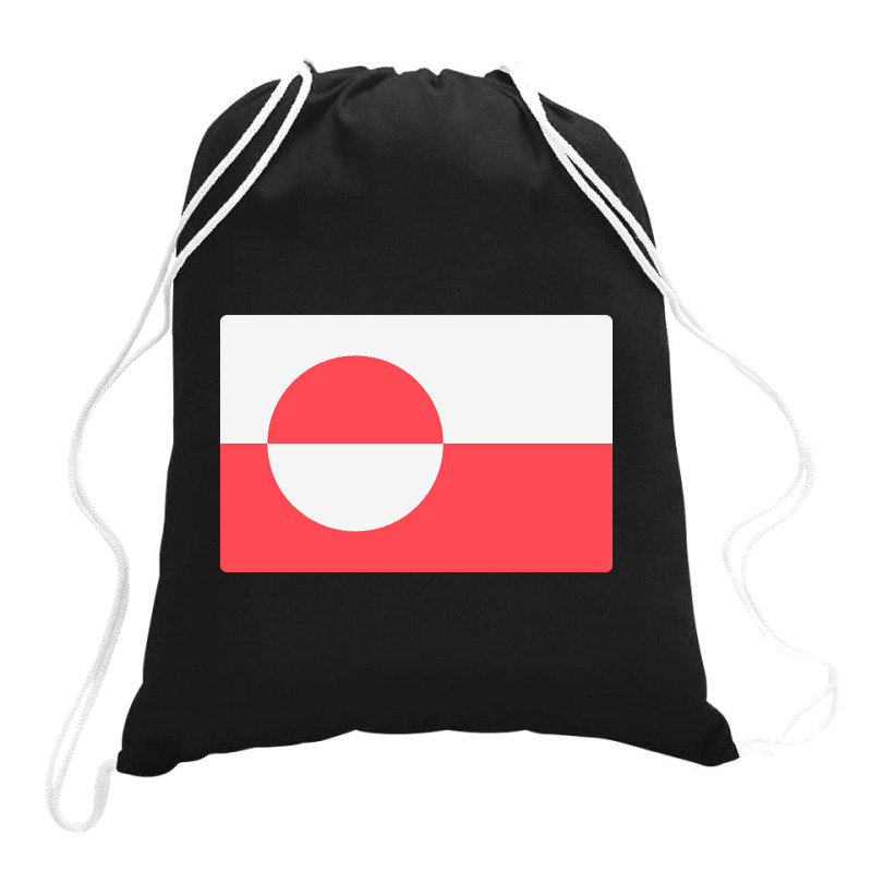 Awesome Greenland Flag Drawstring Bags | Artistshot