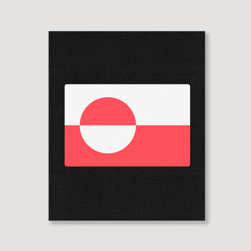 Awesome Greenland Flag Portrait Canvas Print | Artistshot