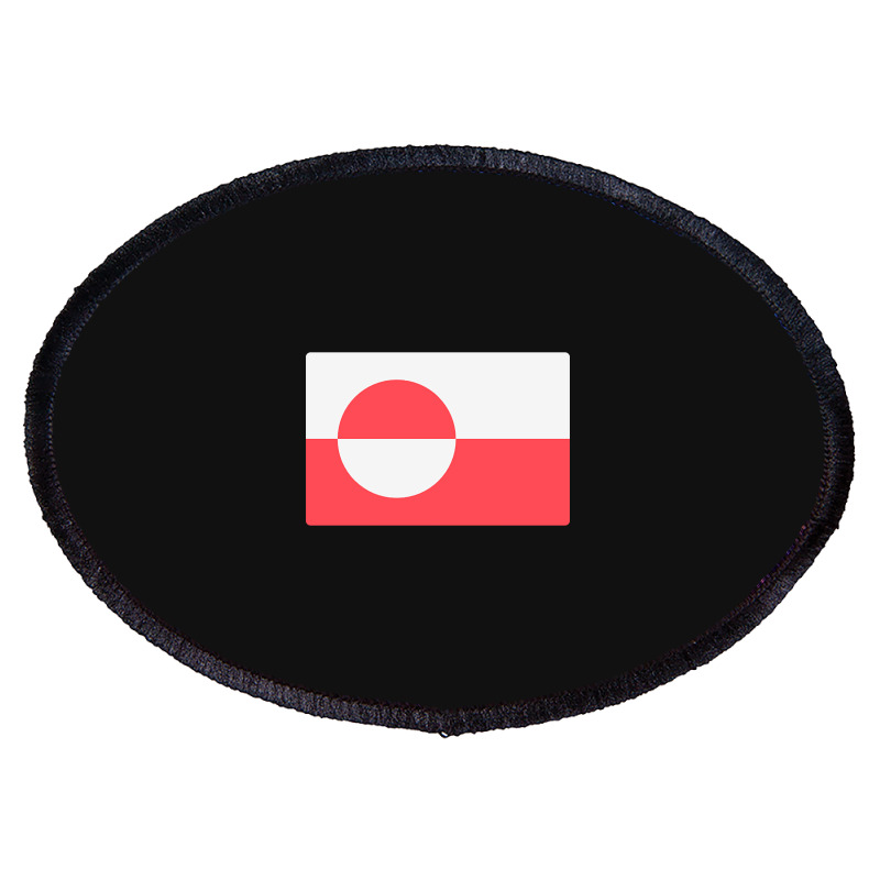 Awesome Greenland Flag Oval Patch | Artistshot