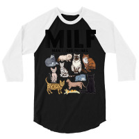 Milf Man I Love Felines Cat Vintage 3/4 Sleeve Shirt | Artistshot