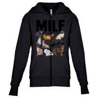 Milf Man I Love Felines Cats Youth Zipper Hoodie | Artistshot