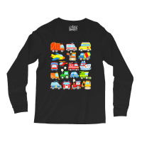 Cars And Trucks With Planes, Helicopter And Boat For Kids Long Sleeve Shirts | Artistshot