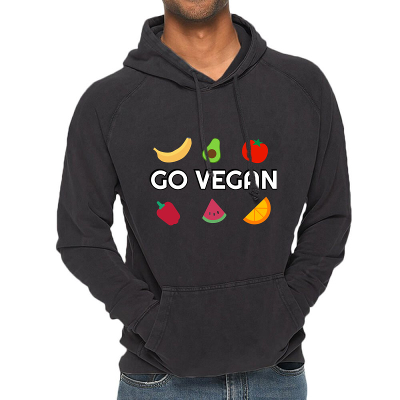 Go Vegan Veganism Plant Based Food Vintage Hoodie by lykhongduong9enev3 | Artistshot