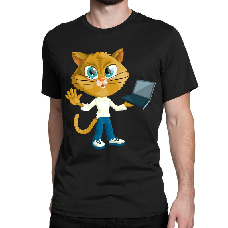 Cat-pzncj Classic T-shirt by Rios Arevalo | Artistshot