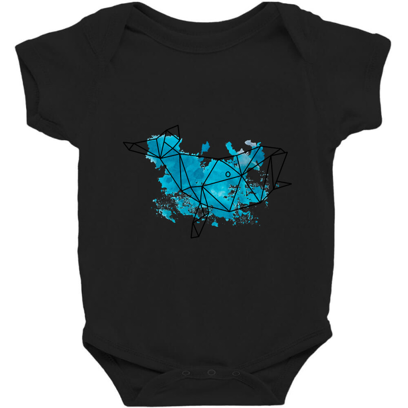 Geomtric Whale Baby Bodysuit by Pannell Quintero | Artistshot