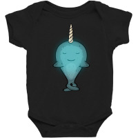 Meditating Narwhal Lover Yoga Gift Women Meditation Narwhal Baby Bodysuit | Artistshot