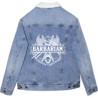 Barbarian (white) Unisex Sherpa-lined Denim Jacket | Artistshot