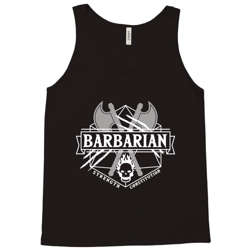 Barbarian (white) Tank Top by Milne Charlton | Artistshot