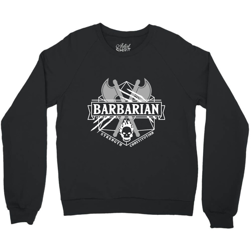 Barbarian (white) Crewneck Sweatshirt by Milne Charlton | Artistshot