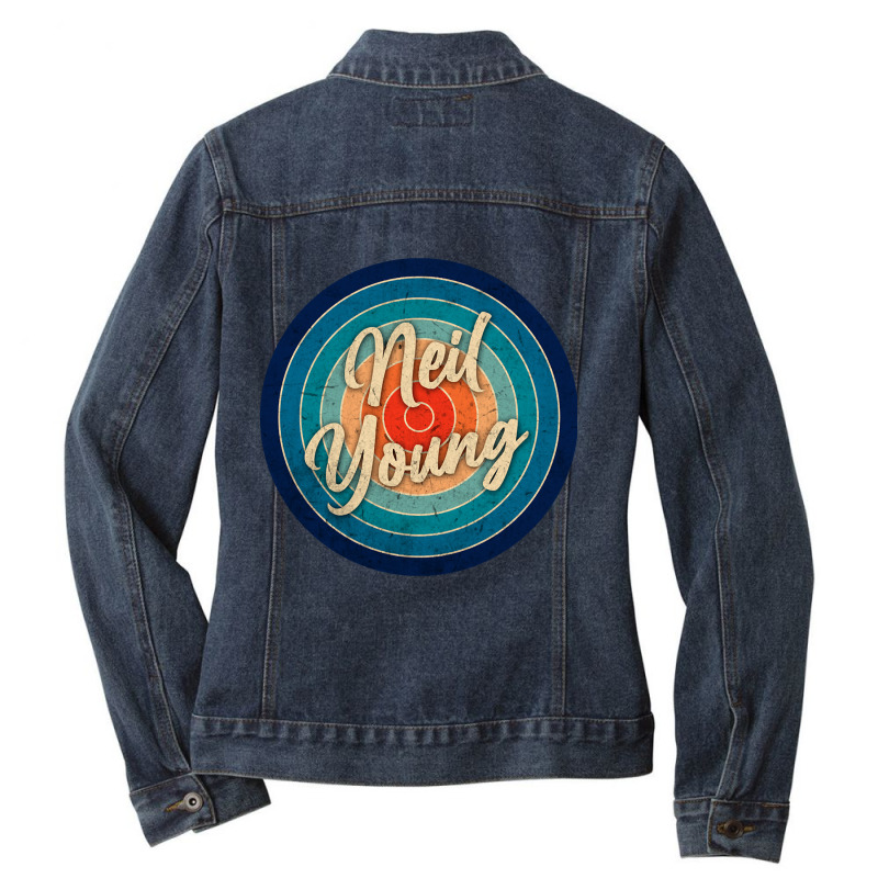 Graphic Neil Proud Name Personalized Birthday 70s 80s 90s Vintage Styl Ladies Denim Jacket by Box Bingham | Artistshot