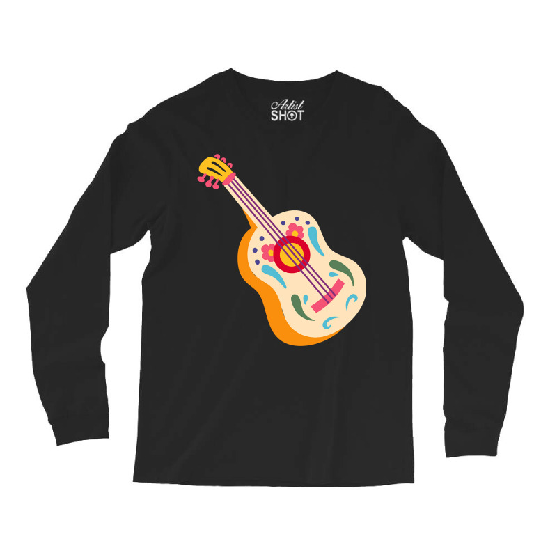 Mexican Guitar Long Sleeve Shirts by poppyallen | Artistshot