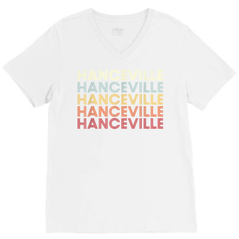 Hanceville Alabama Hanceville Al Retro Vintage Text T Shirt V-Neck Tee by gswarnkab | Artistshot