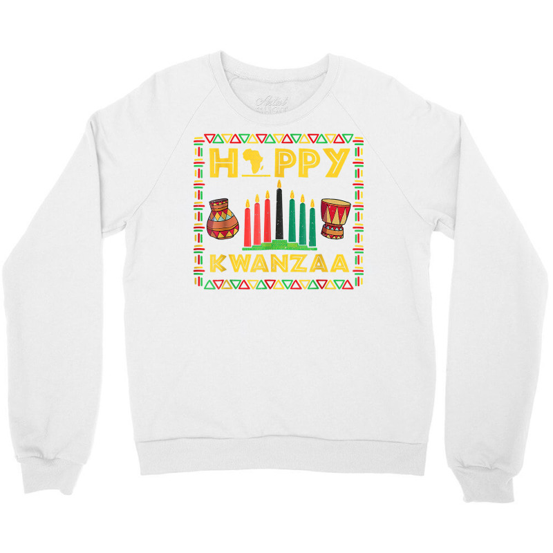 Happy Kwanzaa Kinara, Mishumaa With 7 Principles T Shirt Crewneck Sweatshirt by gswarnkab | Artistshot