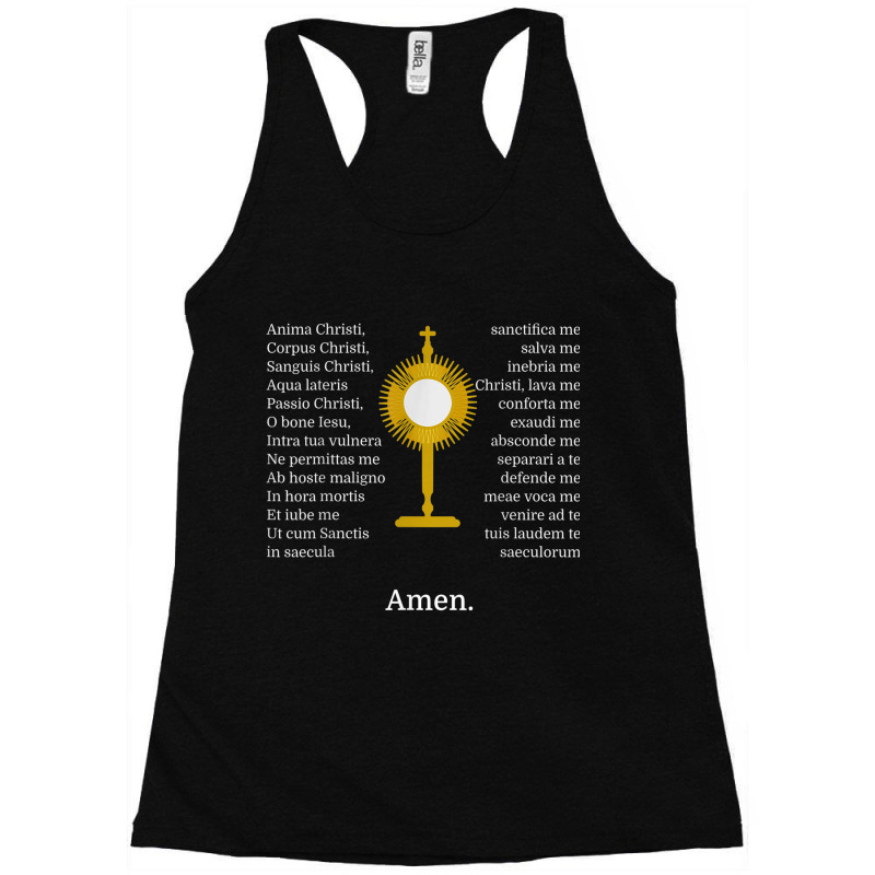 Anima Christi Tshirt Soul Of Christ Sanctify Catholic Latin Racerback Tank by ReginaldLewisMay | Artistshot