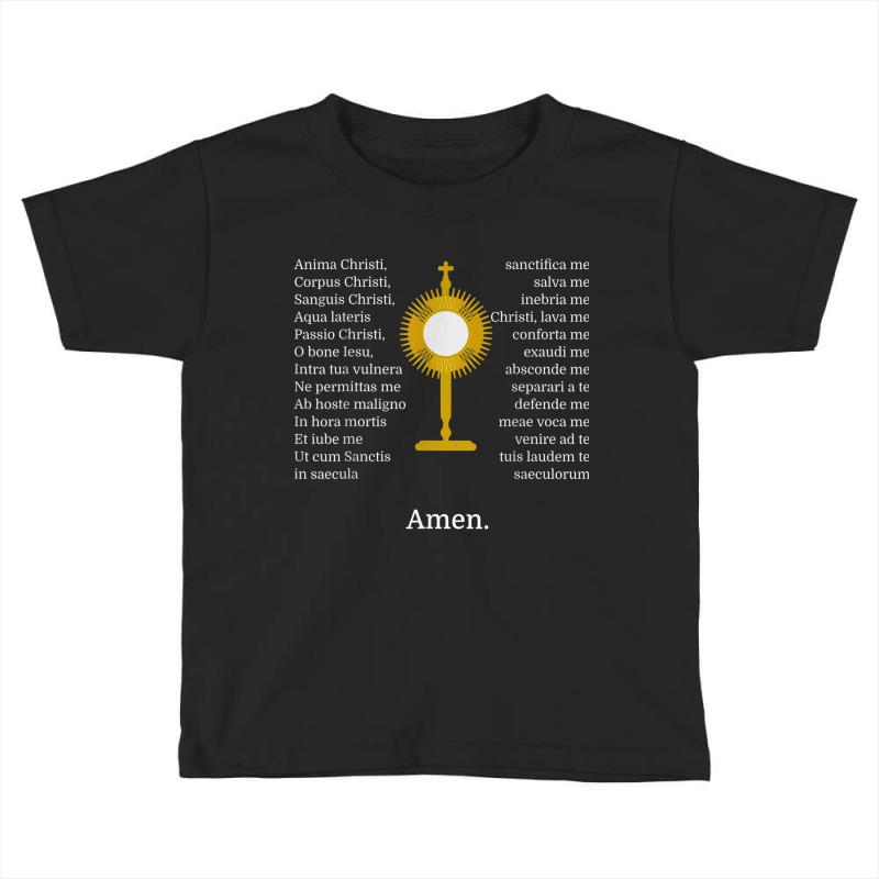 Anima Christi Tshirt Soul Of Christ Sanctify Catholic Latin Toddler T-shirt by ReginaldLewisMay | Artistshot