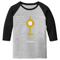 Anima Christi Tshirt Soul Of Christ Sanctify Catholic Latin Youth 3/4 Sleeve | Artistshot