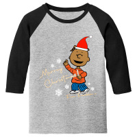 Merry Christmas From Franklin Peanuts   Franklin Youth 3/4 Sleeve | Artistshot