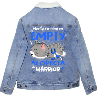 Mostly Running On Empty Alopecia Warrior-1ml0k Unisex Sherpa-lined Denim Jacket | Artistshot