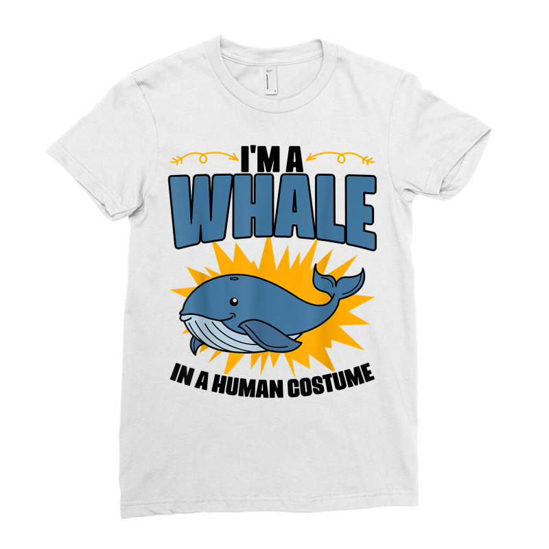 Funny Whale Marine Mammal Animal Sea Life Marine Biologist T Shirt Ladies Fitted T-Shirt by meritzjla | Artistshot