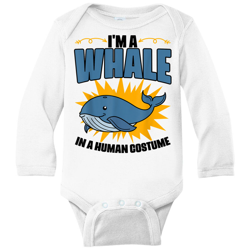 Funny Whale Marine Mammal Animal Sea Life Marine Biologist T Shirt Long Sleeve Baby Bodysuit | Artistshot