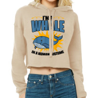 Funny Whale Marine Mammal Animal Sea Life Marine Biologist T Shirt Cropped Hoodie | Artistshot