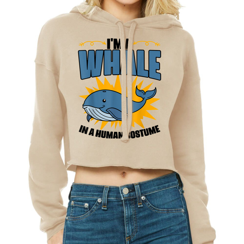 Funny Whale Marine Mammal Animal Sea Life Marine Biologist T Shirt Cropped Hoodie by meritzjla | Artistshot