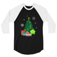 Mooncake Around The Christmas Tree Final Space 3/4 Sleeve Shirt | Artistshot