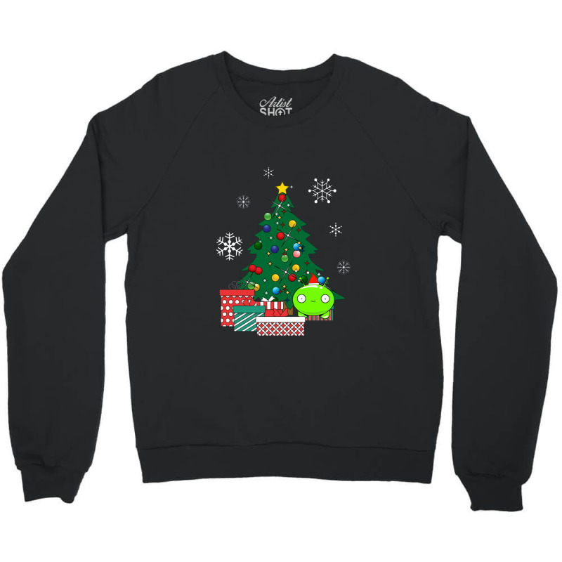 Mooncake Around The Christmas Tree Final Space Crewneck Sweatshirt by dominobabuk | Artistshot