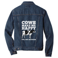 Cool Cow Art For Men Women Cow Farmer Dairy Cows Farm Animal Men Denim Jacket | Artistshot