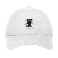 It S Fine I M Fine Everything Is Fine Funny Cat Stressed Out Adjustable Cap | Artistshot