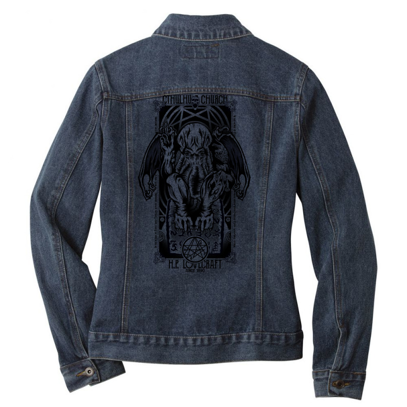 Cthulhu's Church Ladies Denim Jacket by mckeebeckett3l9yxd | Artistshot