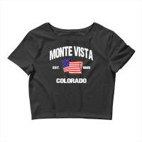 Monte Vista Colorado Co Usa Stars & Stripes Vintage Style Premium Crop Top | Artistshot