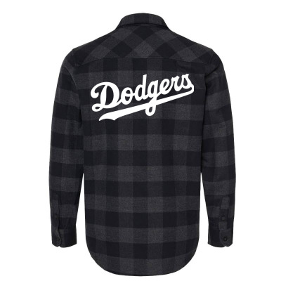 Be-los-angeles-dodgers-font Flannel Shirt. By Artistshot