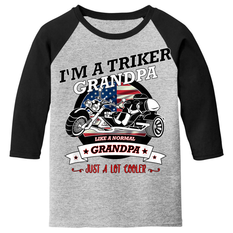 Cool Usa Triker Grandpa, Trike Gift Design Youth 3/4 Sleeve by AmberAThompson | Artistshot