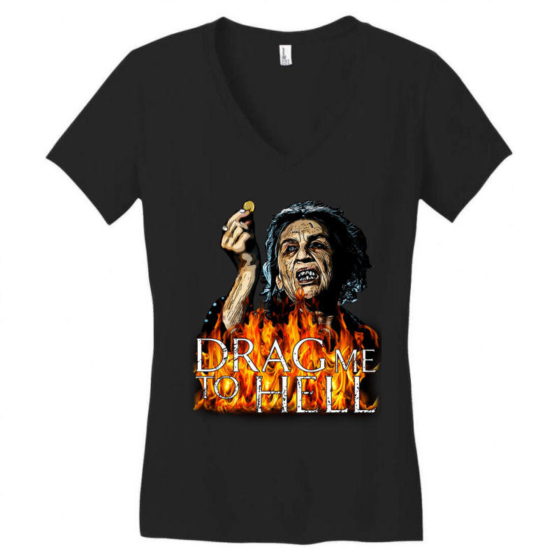 Drag Me To Hell Women's V-Neck T-Shirt by MabellaPennachio | Artistshot