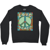 Peace Sign Love 60s 70s Tie Die Hippie Costume Crewneck Sweatshirt | Artistshot