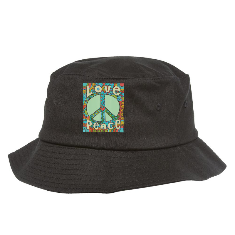 Peace Sign Love 60s 70s Tie Die Hippie Costume Bucket Hat | Artistshot