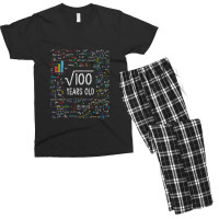 Kids Square Root Of 100 10th Birthday 10 Year Old Gifts Math Bday Men's T-shirt Pajama Set | Artistshot