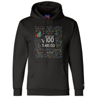 Kids Square Root Of 100 10th Birthday 10 Year Old Gifts Math Bday Champion Hoodie | Artistshot