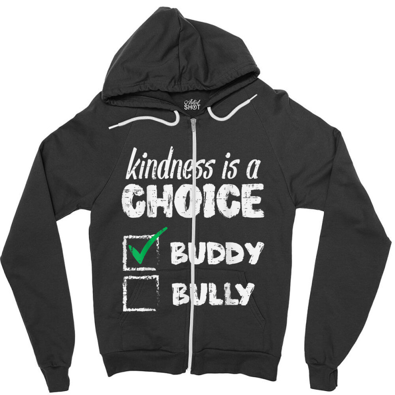 Kindness Is A Choice Orange Anti Bullying Unity Day Kids Zipper Hoodie | Artistshot